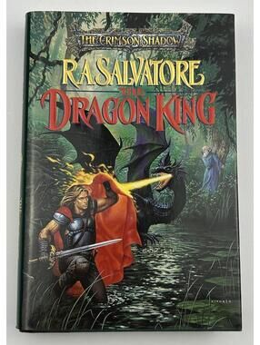 R.A. Salvatore The Dragon King HC 1st Printing 1996 Crimson Shadow Fantasy  BK9
